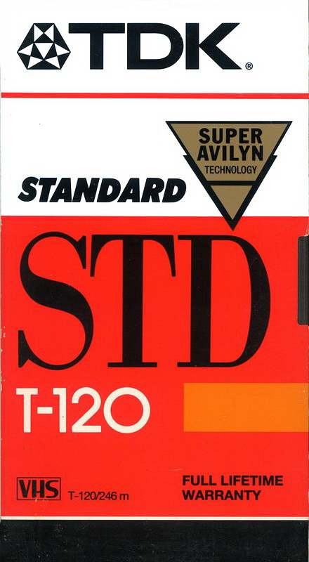 VHS, Video Home System TDK STD 120 "T-120STD" Type II Chrome 1992 North America