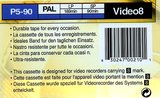 Video8, Hi8, Digital8 Electra 90 Type IV Metal Europe
