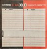Compact Cassette Casio 60 Type I Normal 1973 Worldwide