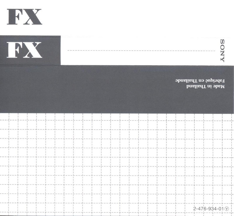 Compact Cassette Sony FX 90 "C-90FX1A" Type I Normal 1995 Europe