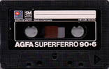 Compact Cassette AGFA Super Ferro Dynamic I 90+6 "SUPERFERRO" Type I Normal 1979 Europe