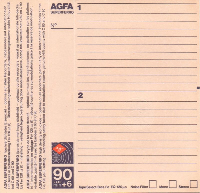 Compact Cassette: AGFA  - SUPERFERRO 90+6