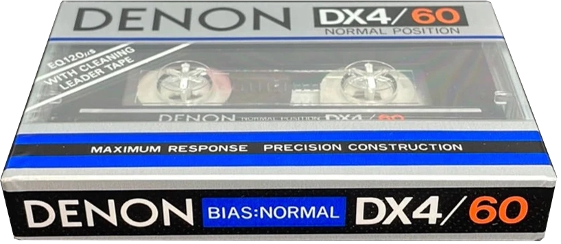 Compact Cassette Denon DX4 60 Type I Normal 1982 Europe