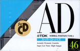 Compact Cassette TDK AD 46 "AD-46M" Type I Normal 1990 Japan