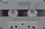 Compact Cassette TDK AD 46 "AD-46M" Type I Normal 1990 Japan