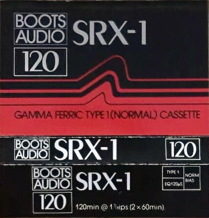Compact Cassette Boots / Boots Audio SRX-1 120 Type I Normal 1984 UK