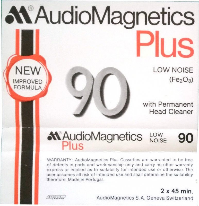 Compact Cassette Audio Magnetics Plus 90 Type I Normal 1977 Europe