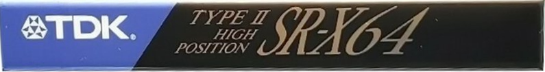 Compact Cassette TDK SR-X 64 "SR-X64M" Type II Chrome 1990 Japan