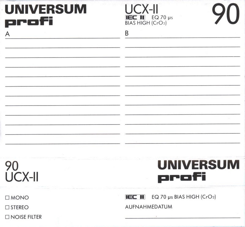 Compact Cassette:  Universum - Profi 90