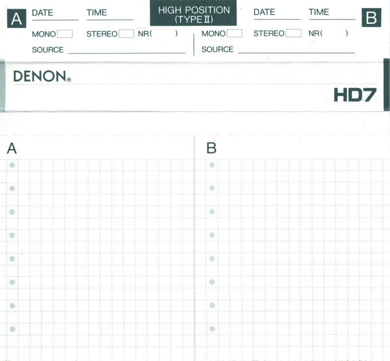 Compact Cassette: Nippon Columbia / Denon Denon - HD7 100