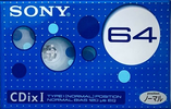Compact Cassette Sony CDix I 64 "C64CDX1L" Type I Normal 2001 Japan