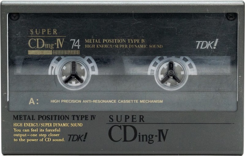 Compact Cassette TDK Super CDing 4 74 "SCD4-74" Type IV Metal 1992 Japan