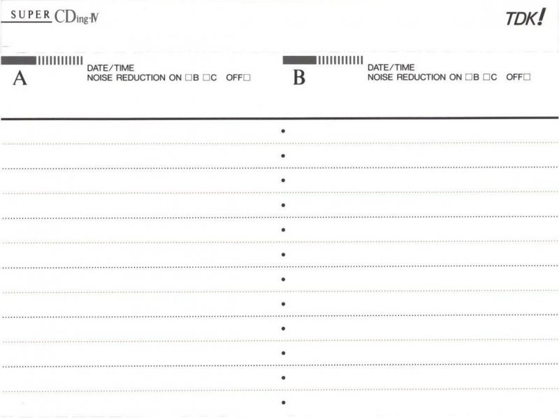 Compact Cassette: TDK  - Super CDing-IV 74