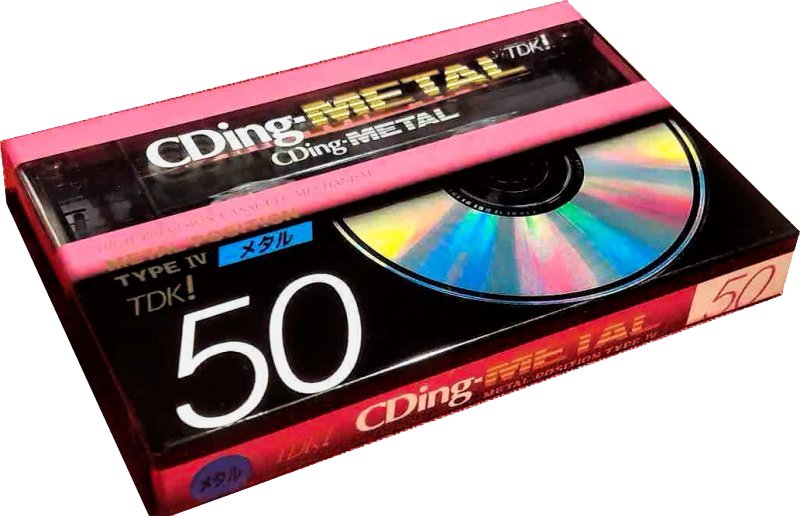 Compact Cassette TDK CDing Metal 50 "CDM-50A" Type IV Metal 1993 Japan