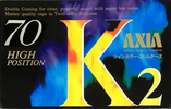 Compact Cassette AXIA K2 70 "K2A 70" Type II Chrome 1993 Japan