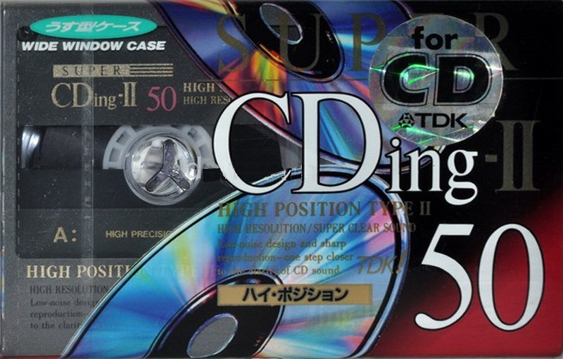 Compact Cassette TDK Super CDing 2 50 "SCD2-50" Type II Chrome 1992 Japan