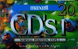 Compact Cassette Maxell CD`s I / CD`s 1 20 "CDS1-20G" Type I Normal 1994 Japan