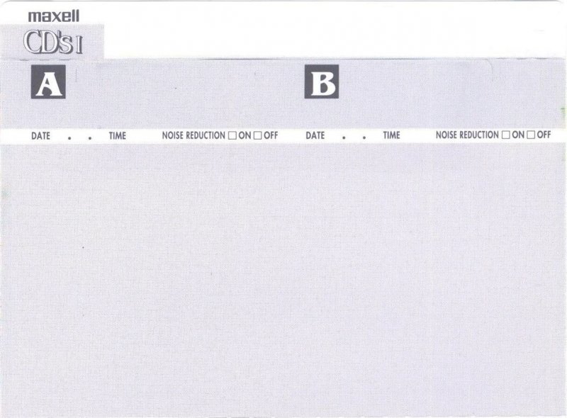 Compact Cassette Maxell CD`s I / CD`s 1 20 "CDS1-20G" Type I Normal 1994 Japan