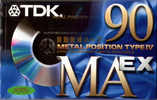 Compact Cassette TDK MAEX 90 "MAEX-90" Type IV Metal 1998 Japan