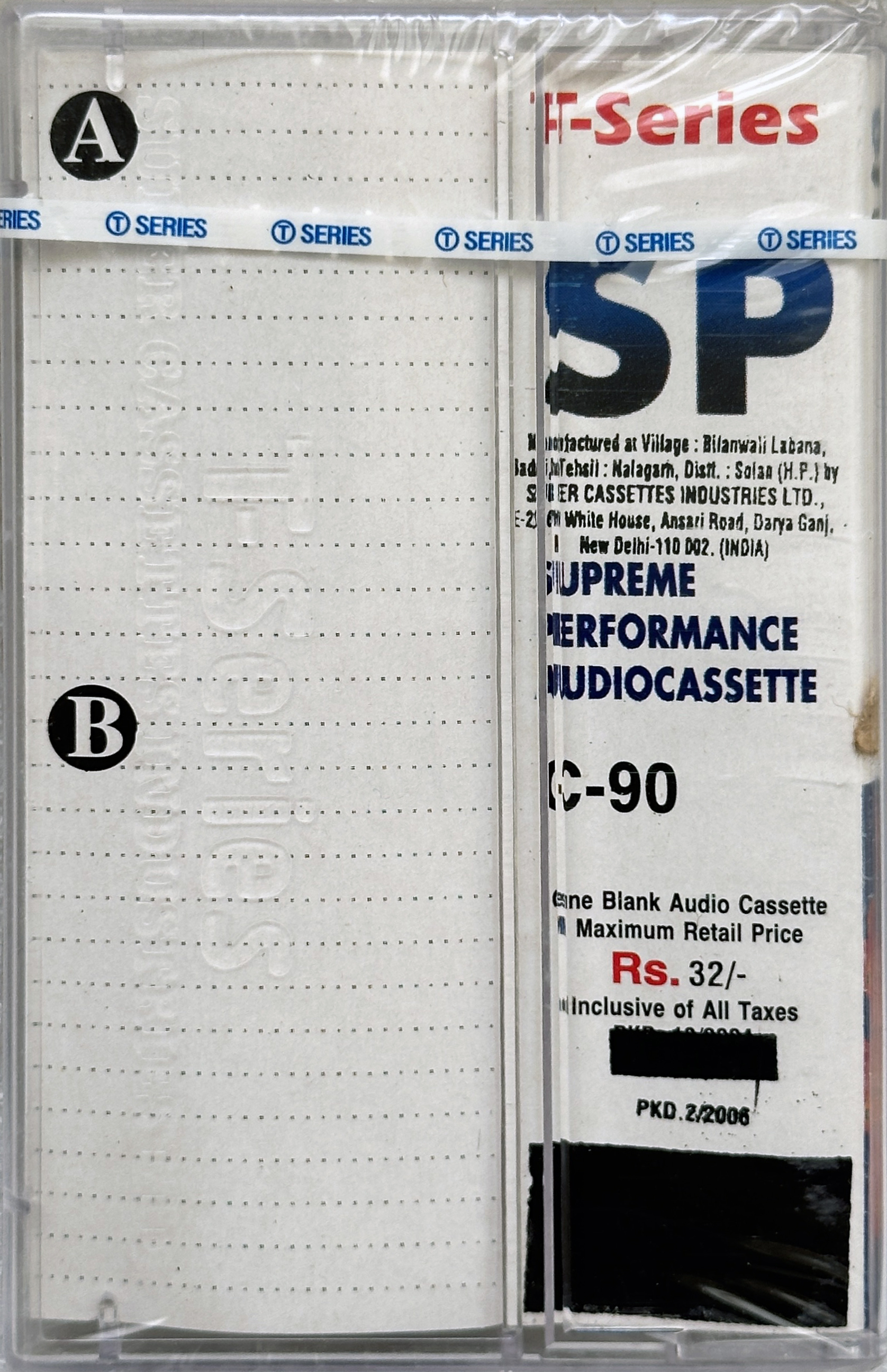 Compact Cassette T-Series SP 90 Type I Normal 2004 India
