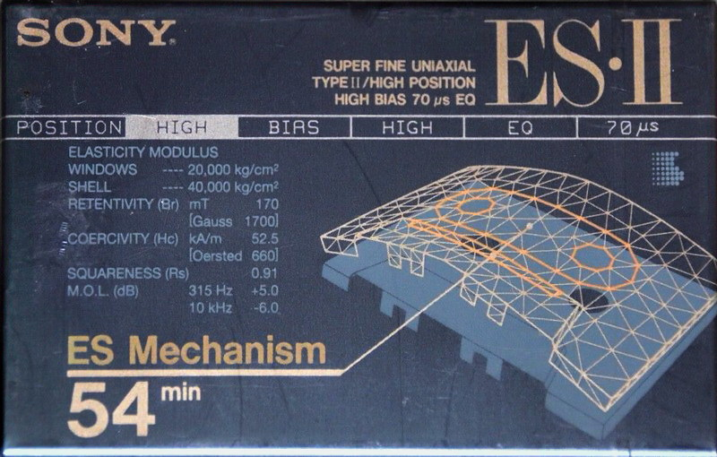 Compact Cassette Sony ES-II 54 "C-54ES2A" Type II Chrome 1992 Japan