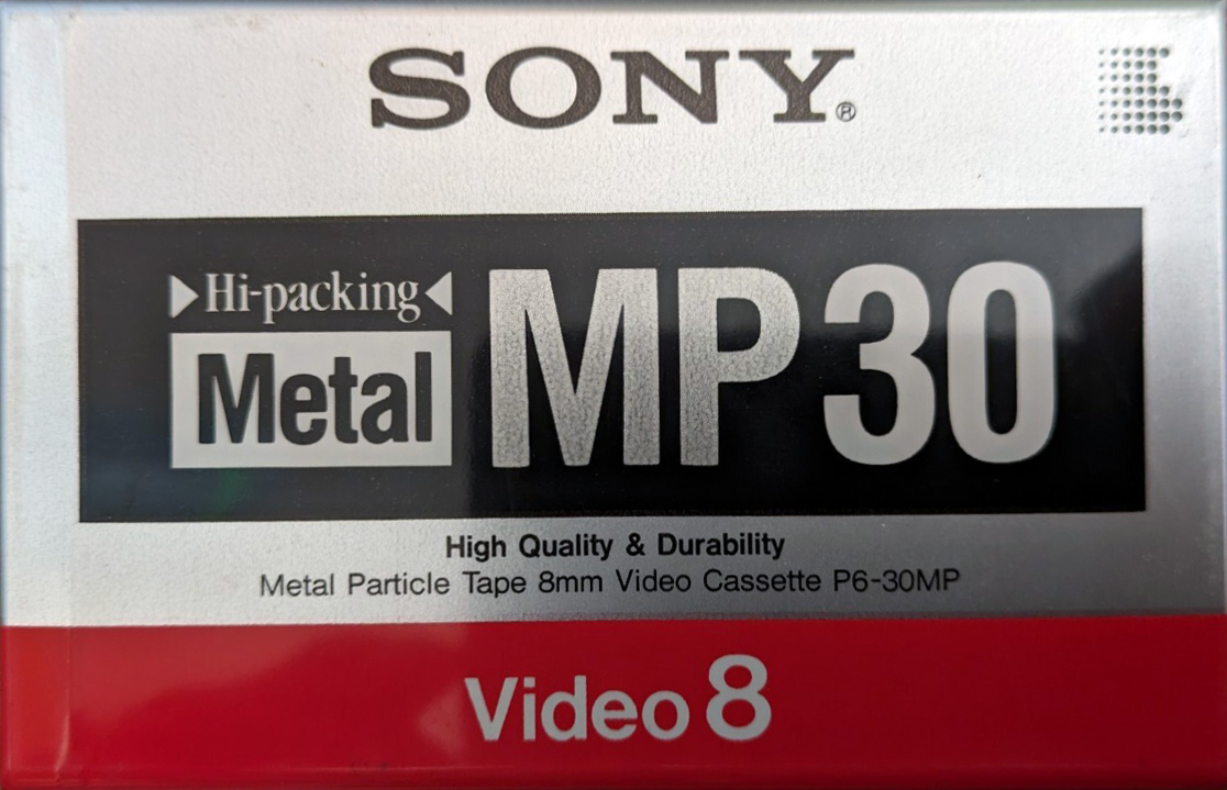 Video8, Hi8, Digital8 Sony MP 30 "P6-30MPD" Type IV Metal 1992 Japan