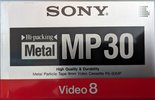 Video8, Hi8, Digital8 Sony MP 30 "P6-30MPD" Type IV Metal 1992 Japan