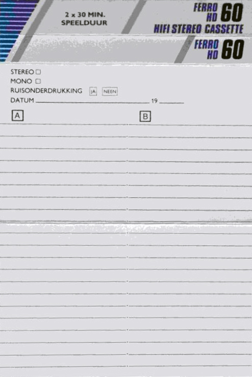 Compact Cassette Hema Ferro HD 60 Type I Normal 1989 Netherlands