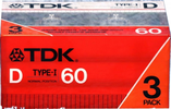 3 pack TDK D 60 Type I Normal 1985 Australia, Europe