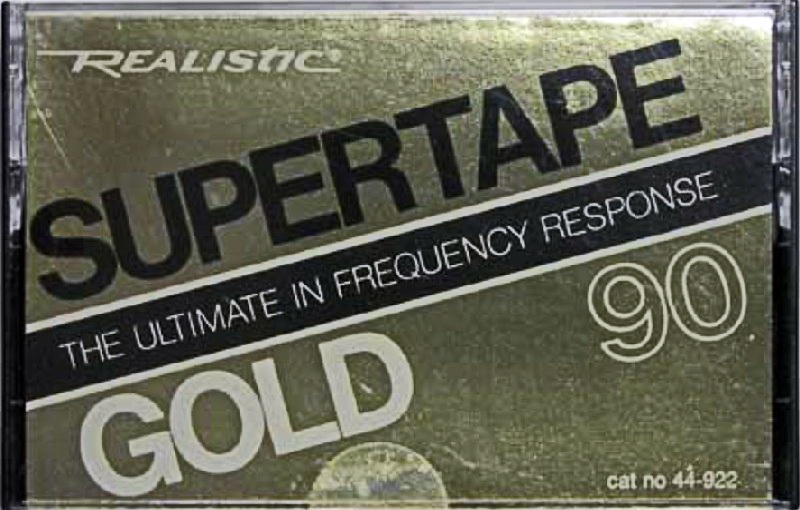 Compact Cassette SUPERTAPE Gold 90 "44-922" Type I Normal 1979 USA