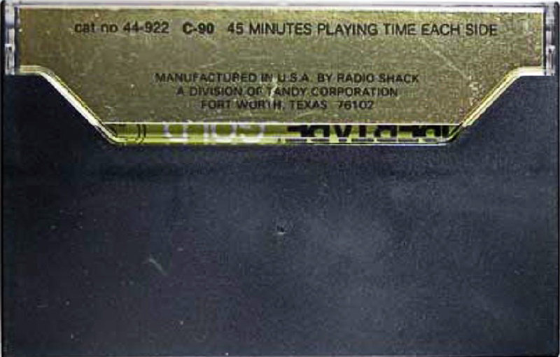Compact Cassette SUPERTAPE Gold 90 "44-922" Type I Normal 1979 USA