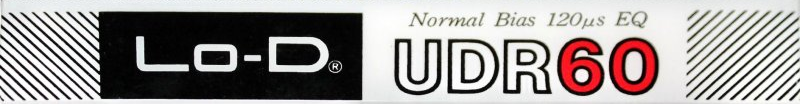 Compact Cassette Lo-D UDR 60 Type I Normal 1984 Japan