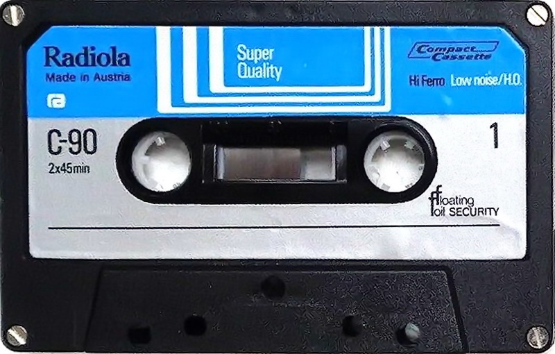 Compact Cassette Radiola Super Quality 90 Type I Normal 1975 Europe