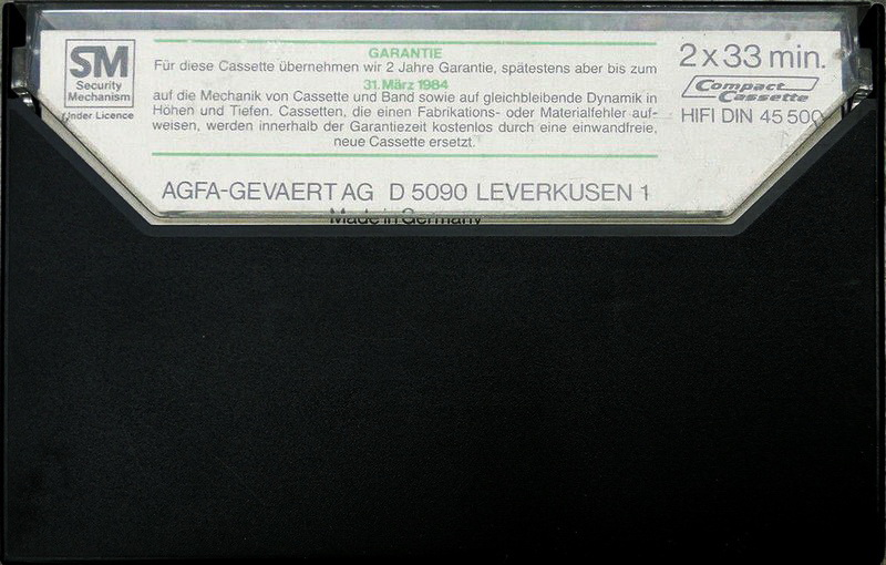 Compact Cassette AGFA Stereochrom 60+6 Type II Chrome 1980 Europe