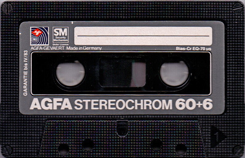 Compact Cassette AGFA Stereochrom 60+6 Type II Chrome 1980 Europe