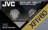 Compact Cassette JVC XFIV 60 Type IV Metal 1990 North America