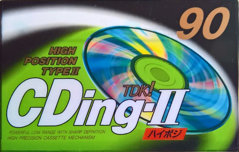 Compact Cassette TDK CDing 2 90 "CD2-90F" Type II Chrome 1994 Japan