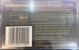 Compact Cassette Permaton 90 "Chrome de Luxe" Type II Chrome 1990 Europe