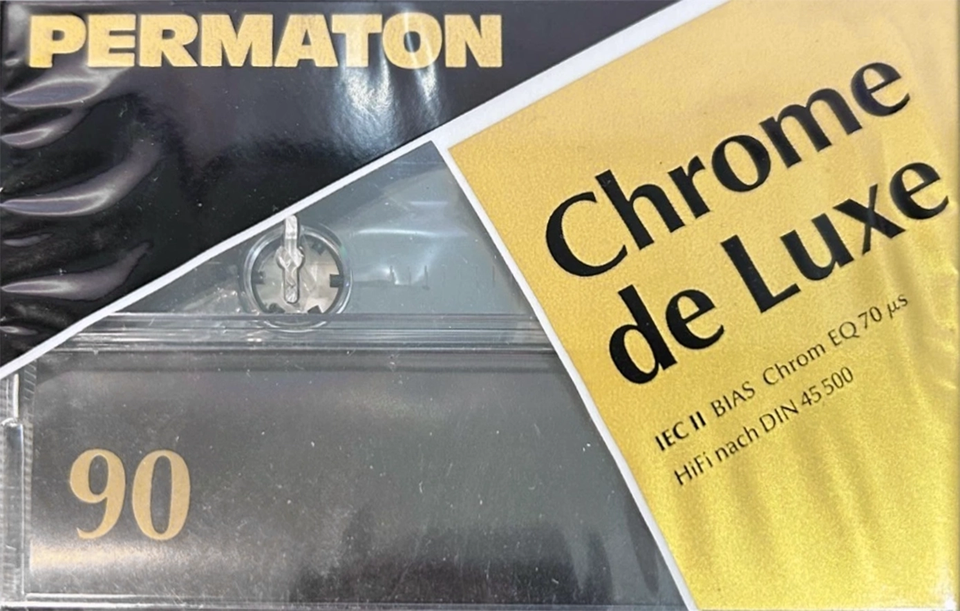 Compact Cassette Permaton 90 "Chrome de Luxe" Type II Chrome 1990 Europe