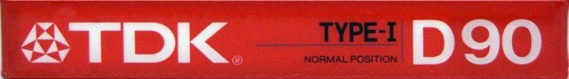 Compact Cassette TDK D 90 Type I Normal 1985 Australia, Europe