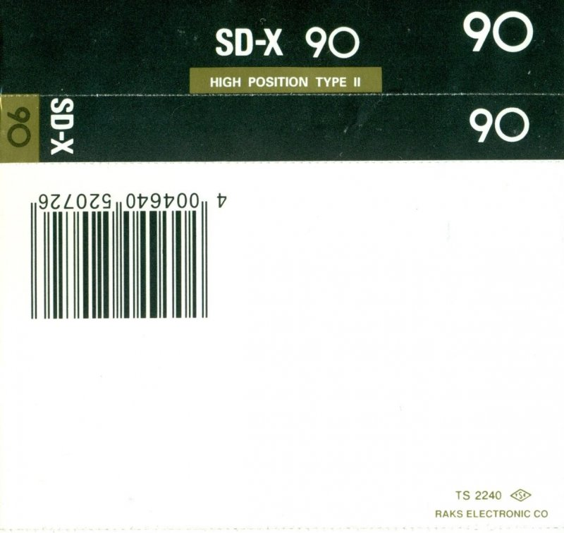 Compact Cassette: RAKS  - SD-X 90