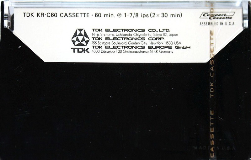 Compact Cassette: TDK  - KR Krom 60