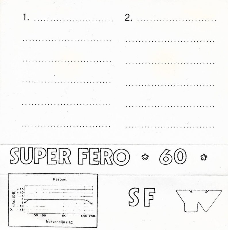 Compact Cassette Jugovideo Golubac 60 Type I Normal Yugoslavia