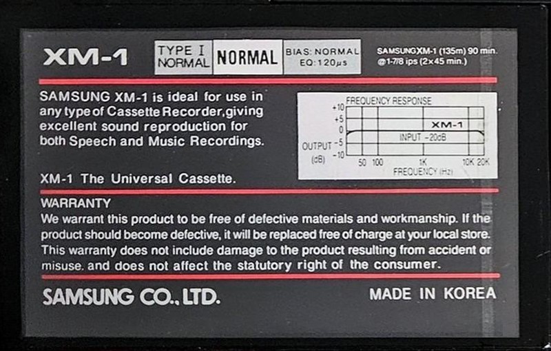 Compact Cassette: Saehan Samsung - XM-1 90