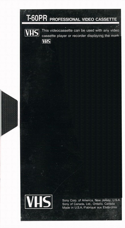 VHS, Video Home System Sony PR 60 "T-60PR" Type I Normal North America