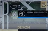 Compact Cassette Denon RG-X 60 Type I Normal 1990 Japan