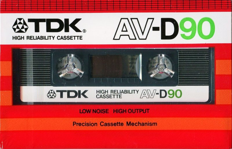 Compact Cassette TDK AV 90 "AV-D90" Type I Normal 1982 USA