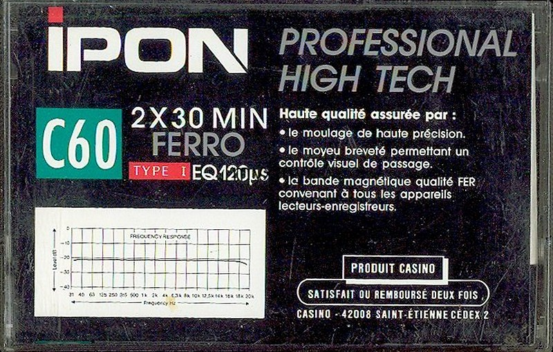 Compact Cassette Ipon 60 Type I Normal France