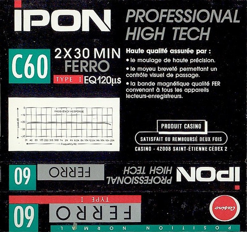 Compact Cassette Ipon 60 Type I Normal France