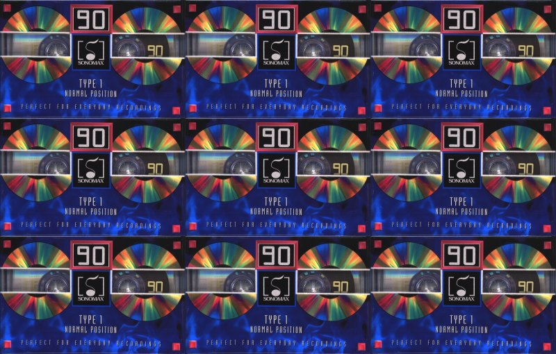 Compact Cassette Sonomax 90 Type I Normal 1997 USA